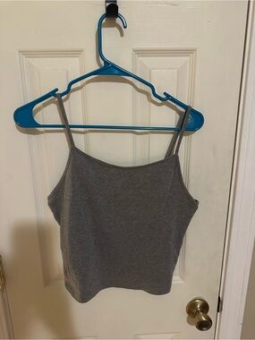 wild fable Grey Spaghetti Strap Crop Tank